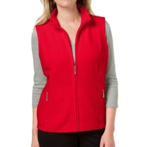 355M Karen Scott Sport Zero Proof Zip Front Fleece Vest - Size: PL